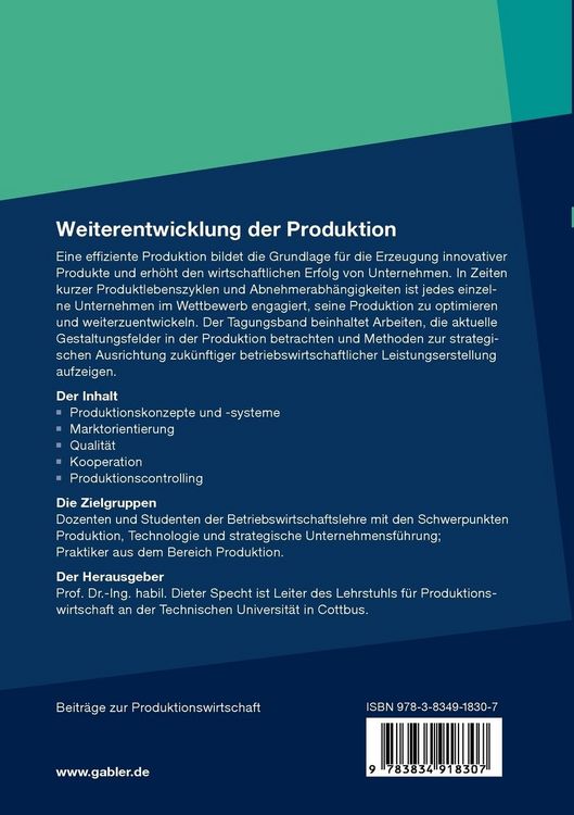 Produktbild: Weiterentwicklung der Produktion