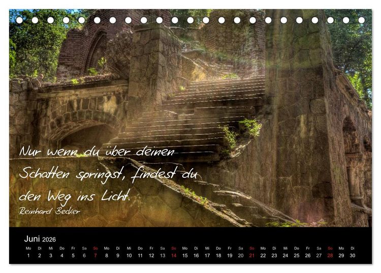 Produktbild: Poetische Wege (Tischkalender 2026 DIN A5 quer), CALVENDO Monatskalender