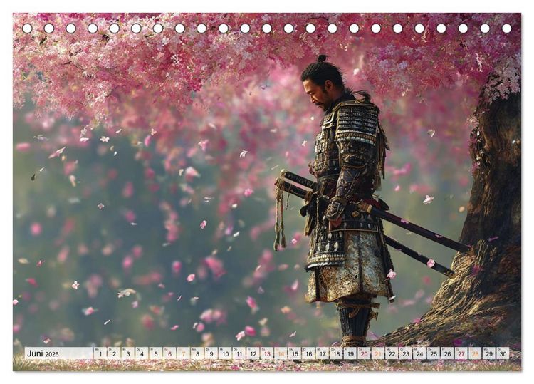 Produktbild: Die Seele des Schwertes &ndash; Samurai im Bild (Tischkalender 2026 DIN A5 quer), CALVENDO Monatskalender
