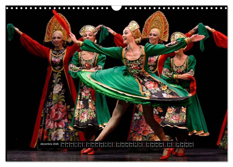 Produktbild: Danses de l'&acirc;me russe (Calendrier mural 2026 DIN A3 vertical), CALVENDO calendrier mensuel