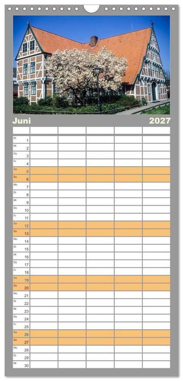 Produktbild: Familienplaner 2027 - Das Alte Land- im Rhythmus der Jahreszeiten mit 5 Spalten (Wandkalender, 21 x 45 cm) CALVENDO