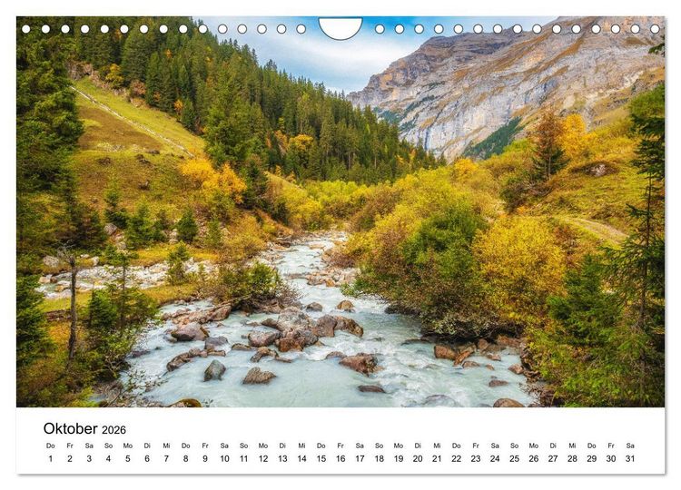 Produktbild: Flusswelt Schweiz (Wandkalender 2026 DIN A4 quer), CALVENDO Monatskalender