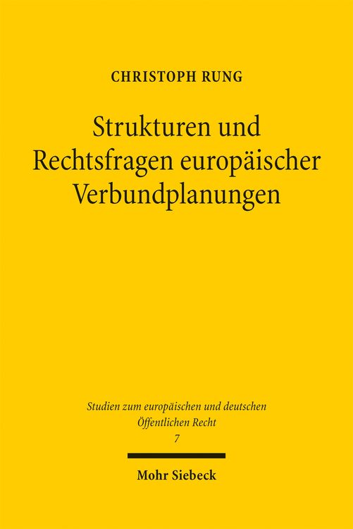 Produktbild: Strukturen und Rechtsfragen europ&auml;ischer Verbundplanungen