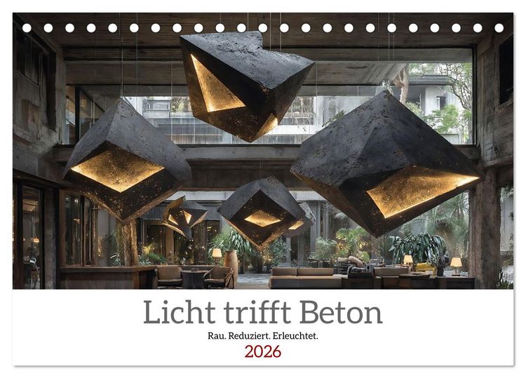 Produktbild: Licht trifft Beton (Tischkalender 2026 DIN A5 quer), CALVENDO Monatskalender