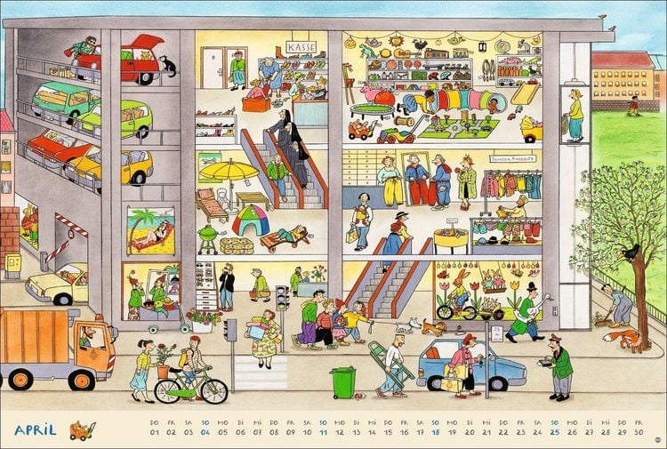 Produktbild: R.S. Berner Wimmel-Kalender 2027
