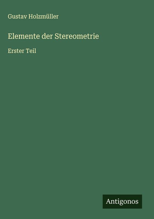 Produktbild: Elemente der Stereometrie