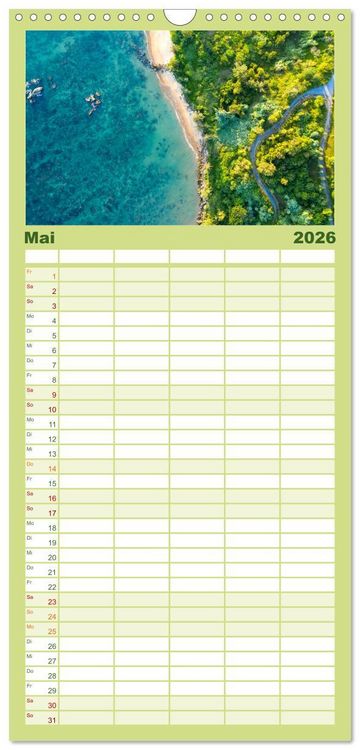 Produktbild: Familienplaner 2026 - Vietnam - Das Land der Morgenr&ouml;te. mit 5 Spalten (Wandkalender, 21 x 45 cm) CALVENDO