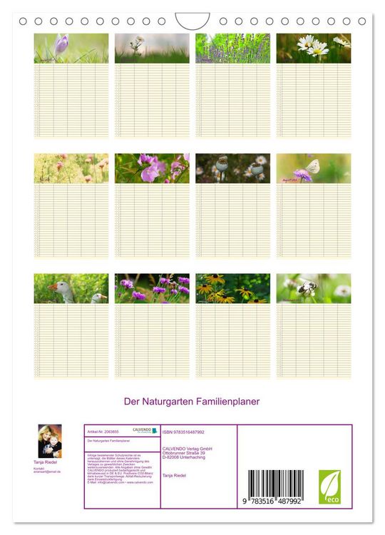 Produktbild: Der Naturgarten Familienplaner (Wandkalender 2026 DIN A4 hoch), CALVENDO Monatskalender