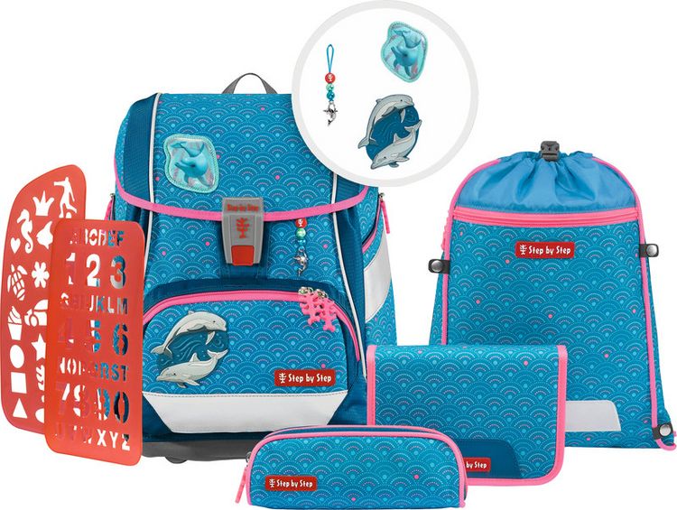 Produktbild: 2IN1 PLUS Schulranzen-Set Dolphin Pippa, 6-teilig