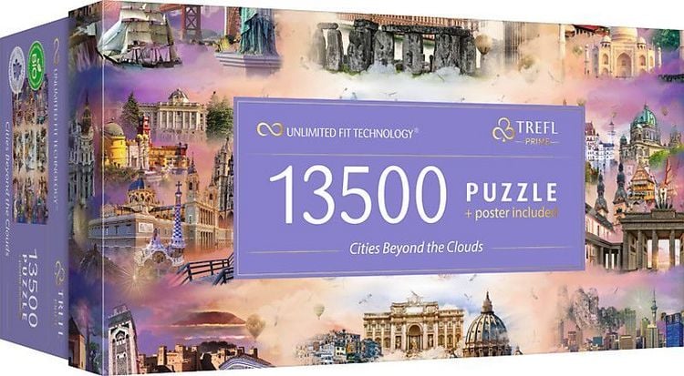 Produktbild: UFT Puzzle 13500 - St&auml;dte jenseits der Wolken