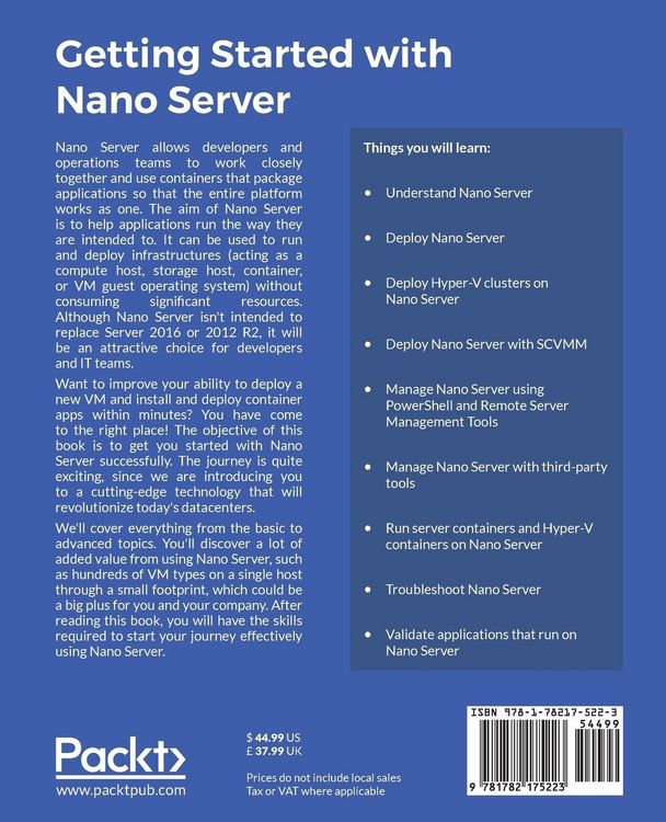 Produktbild: Getting Started with Nano Server