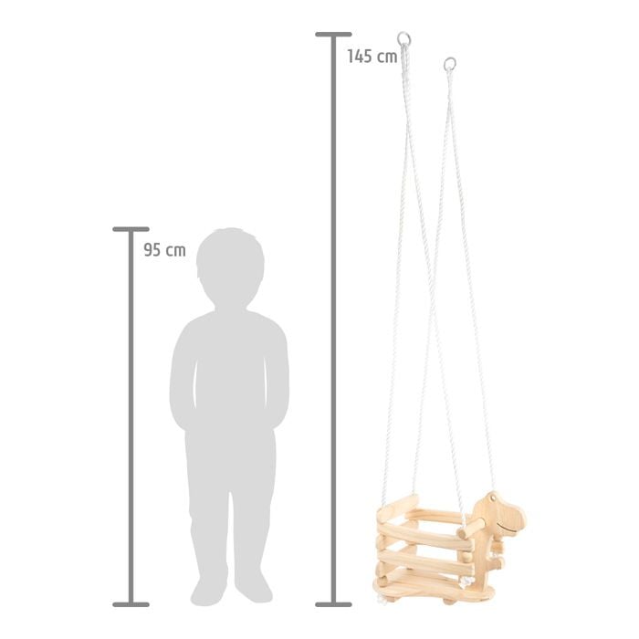 Produktbild: small foot 11589 - Kleinkindschaukel Dino, Gitterschaukel, Schaukel, Holz