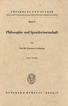 Produktbild: Philosophie und Sprachwissenschaft.