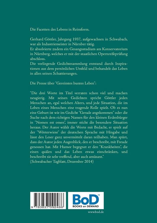 Produktbild: Gereimtes buntes Leben