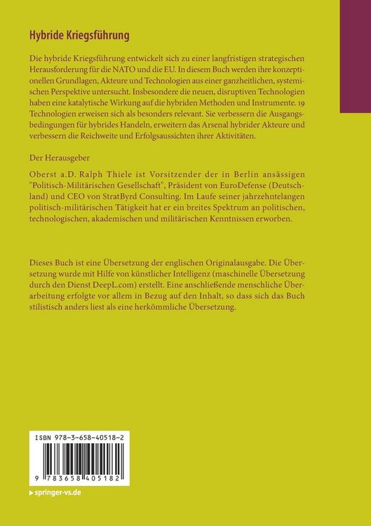 Produktbild: Hybride Kriegsf&uuml;hrung