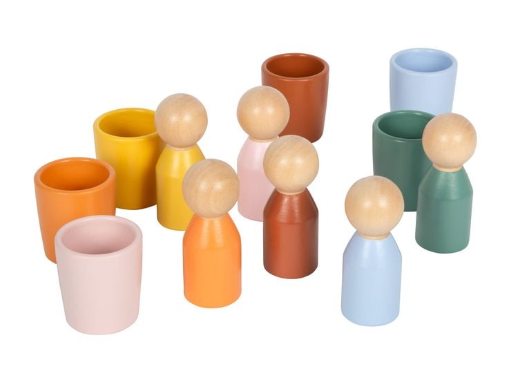 Produktbild: Montessori Sortierbecher mit Figuren