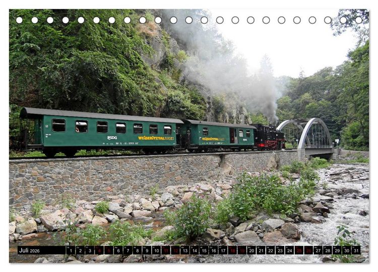 Produktbild: Dampfbahnromantik - Dampfbahnen auf schmaler Spur (Tischkalender 2026 DIN A5 quer), CALVENDO Monatskalender