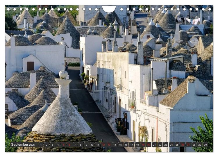 Produktbild: Trulli in Apulien - Einzigartige Rundh&auml;user im S&uuml;den Italiens (Wandkalender 2026 DIN A4 quer), CALVENDO Monatskalender