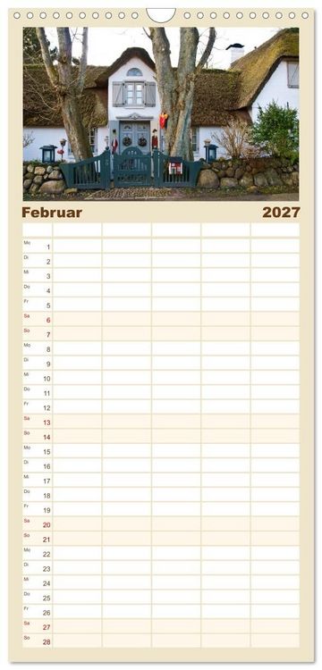 Produktbild: Familienplaner 2027 - Sylt-Momente mit 5 Spalten (Wandkalender, 21 x 45 cm) CALVENDO