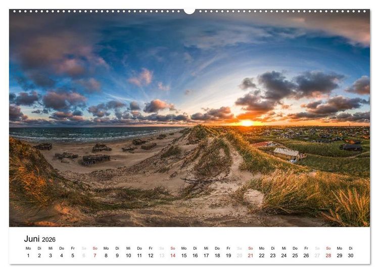 Produktbild: Lichter J&uuml;tlands (Wandkalender 2026 DIN A2 quer), CALVENDO Monatskalender