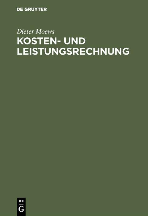 Produktbild: Kosten- und Leistungsrechnung