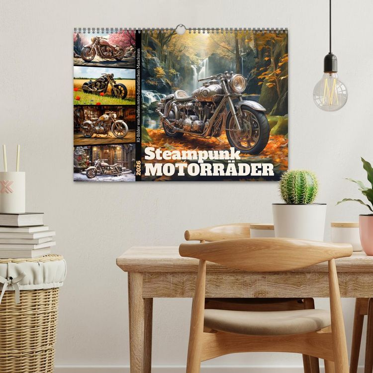 Produktbild: Steampunk Motorr&auml;der (Wandkalender 2026 DIN A3 quer), CALVENDO Monatskalender