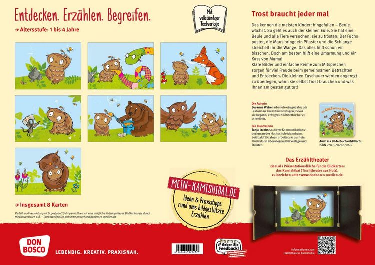 Produktbild: Die Eule mit der Beule. Kamishibai Bildkartenset