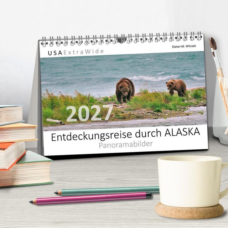 Produktbild: Entdeckungsreise durch ALASKA (Tischkalender 2027 DIN A5 quer), CALVENDO Monatskalender