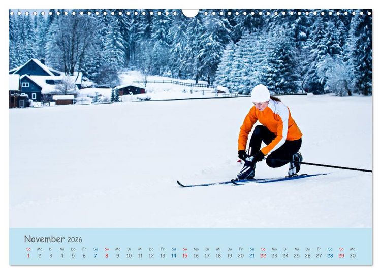 Produktbild: Langlaufen - f&uuml;r K&ouml;rper und Seele (Wandkalender 2026 DIN A3 quer), CALVENDO Monatskalender