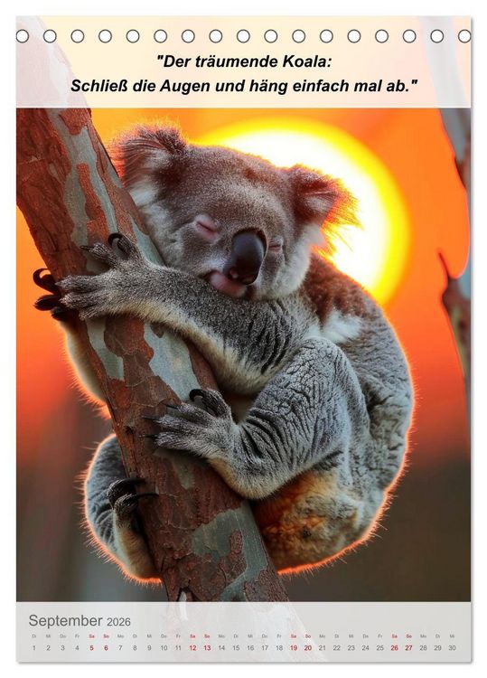 Produktbild: Ein tierisches Yoga-Abenteuer (Tischkalender 2026 DIN A5 hoch), CALVENDO Monatskalender