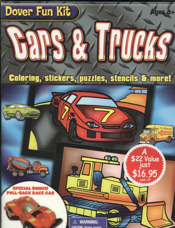 Produktbild: Cars & Trucks: Coloring, Stickers, Puzzles, Stencils & More! with Sticker and Crayons and Stencils and Paperback Book