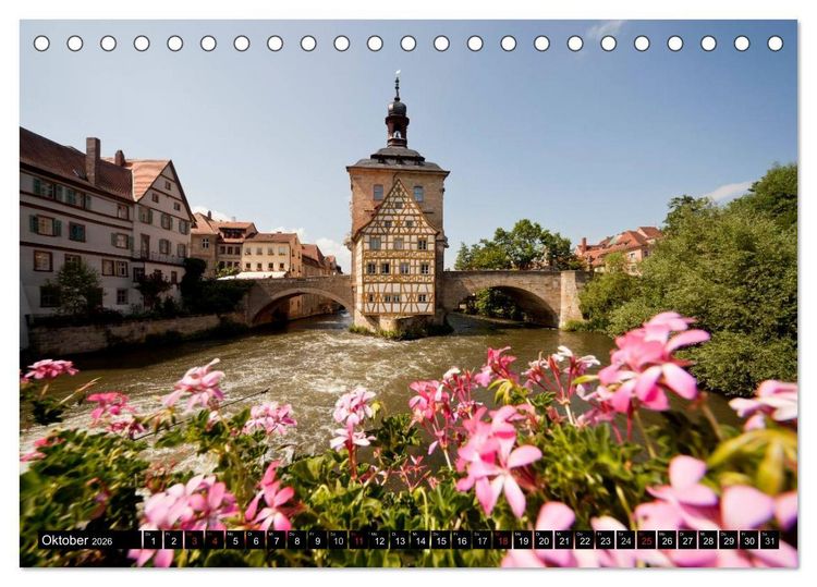 Produktbild: Die Altstadt von Bamberg (Tischkalender 2026 DIN A5 quer), CALVENDO Monatskalender