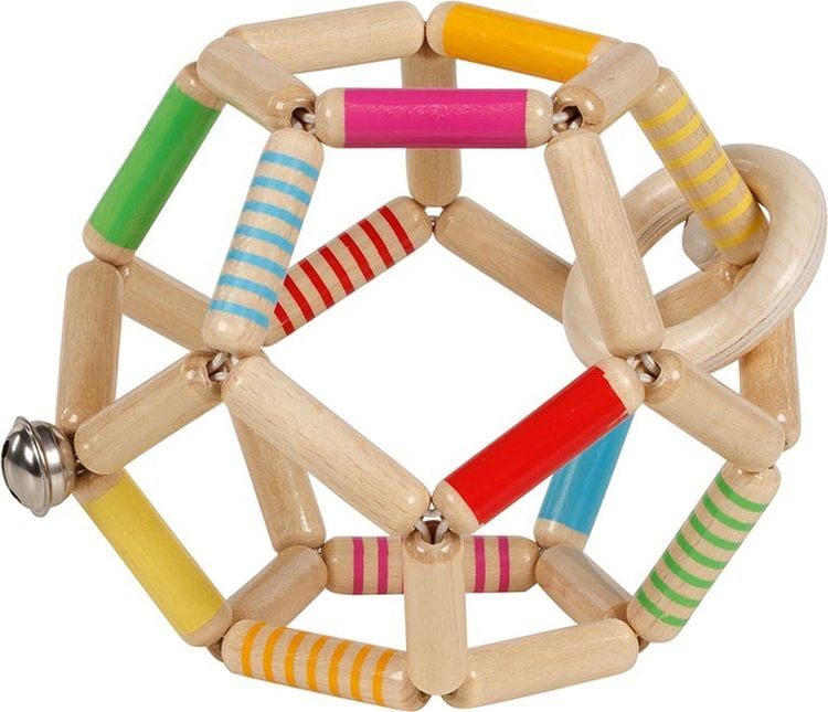Produktbild: Goki 65195 - Greifling Elastik Ball, gestreift