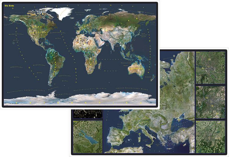 Produktbild: Welt Satellitenbild /Europa Satellitenbild