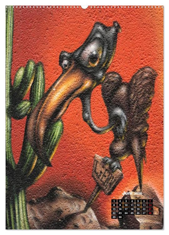 Produktbild: Graffiti & Streetart 2026 (Wandkalender 2026 DIN A2 hoch), CALVENDO Monatskalender