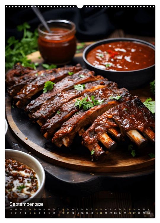 Produktbild: Meat Lovers - K&ouml;stliche Grill Abenteuer (hochwertiger Premium Wandkalender 2026 DIN A2 hoch), Kunstdruck in Hochglanz