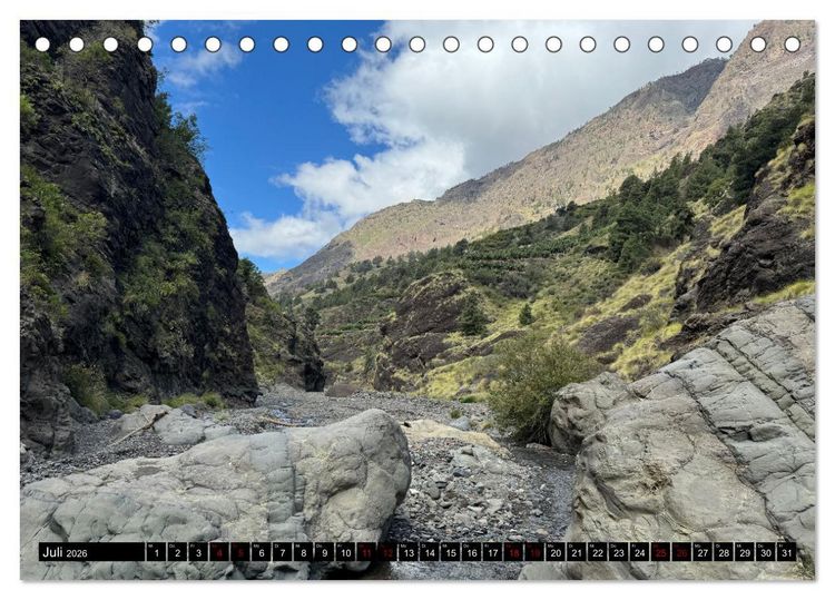 Produktbild: La Palma - Eine Reise &uuml;ber die La Isla Bonita (Tischkalender 2026 DIN A5 quer), CALVENDO Monatskalender