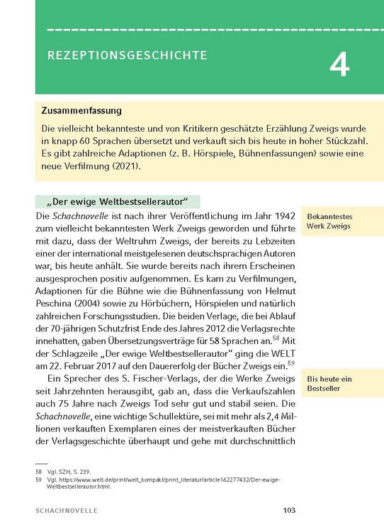 Produktbild: Schachnovelle von Stefan Zweig