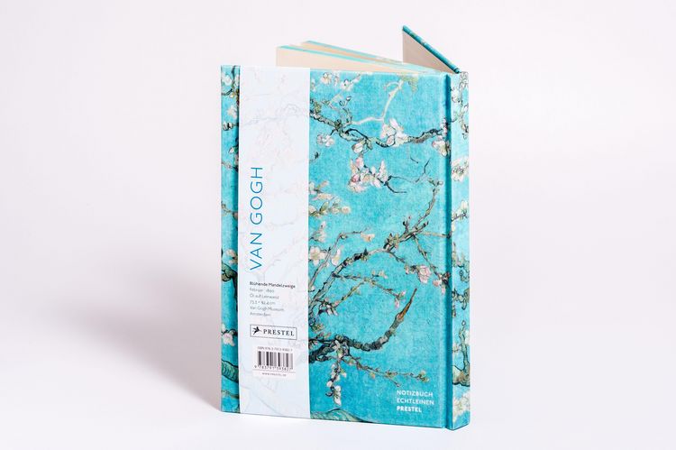 Produktbild: Notizbuch Echtleinen Van Gogh Bl&uuml;hende Mandelzweige