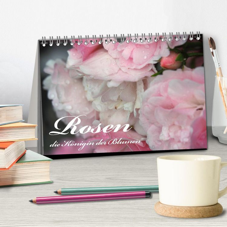 Produktbild: Rosen, die K&ouml;nigin der Blumen (Tischkalender 2026 DIN A5 quer), CALVENDO Monatskalender