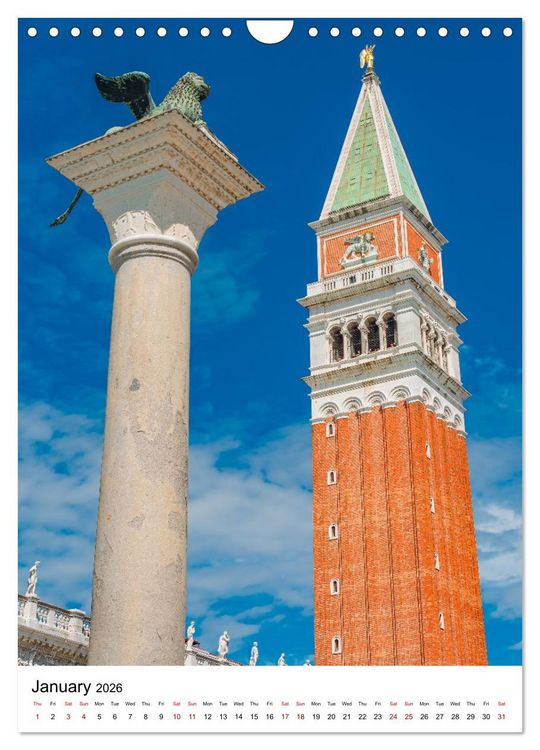 Produktbild: Italy, Venice - Immortal City on Water (Wall Calendar 2026 DIN A4 portrait), CALVENDO 12 Month Wall Calendar