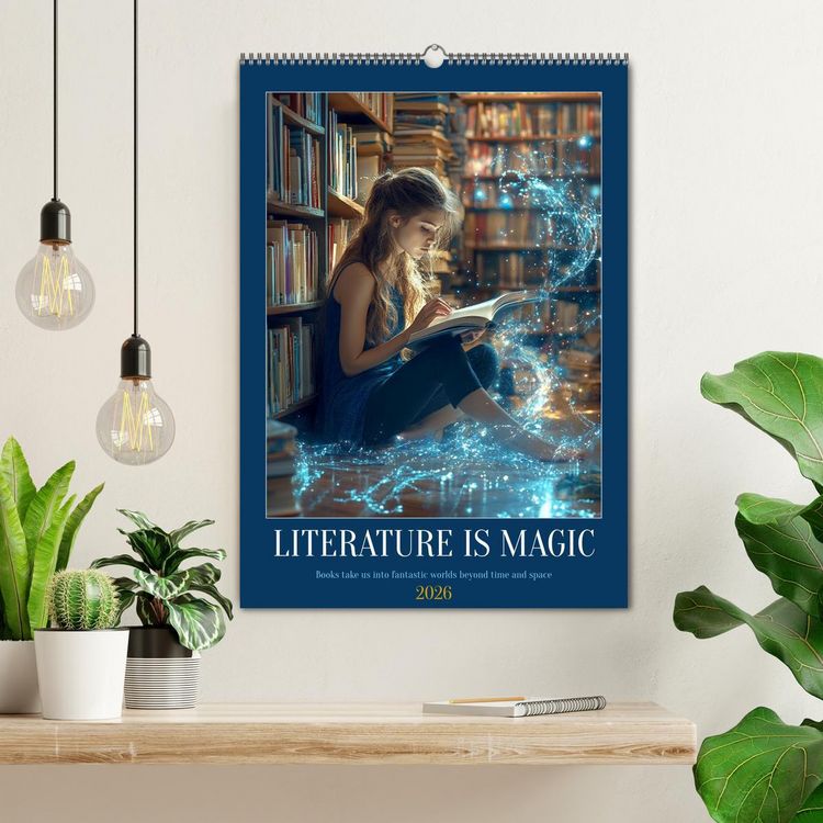 Produktbild: Literature is Magic (Wall Calendar 2026 DIN A2 portrait), CALVENDO 12 Month Wall Calendar