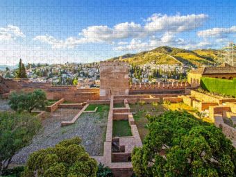 Produktbild: CALVENDO Puzzle Sch&ouml;ner Panoramablick von der Alhambra | 1000 Teile Lege-Gr&ouml;&szlig;e 64x48cm Foto-Puzzle f&uuml;r gl&uuml;ckliche Stunden