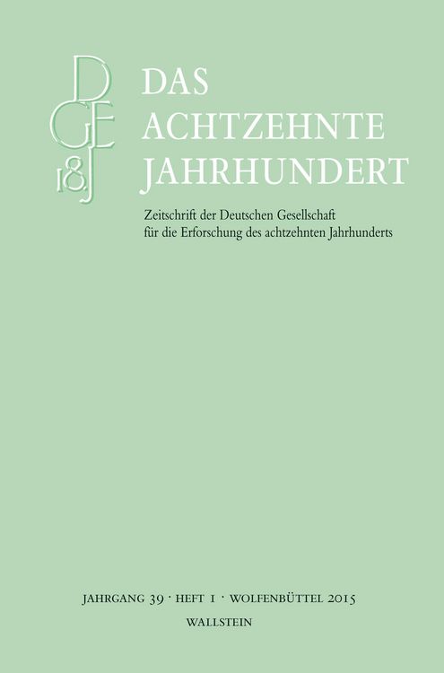 Produktbild: Das achtzehnte Jahrhundert 39/1