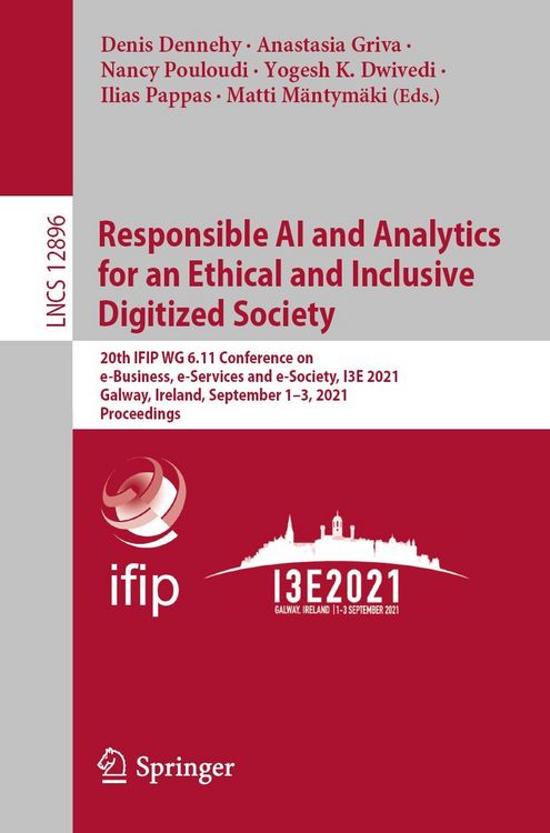 Produktbild: Responsible AI and Analytics for an Ethical and Inclusive Digitized Society