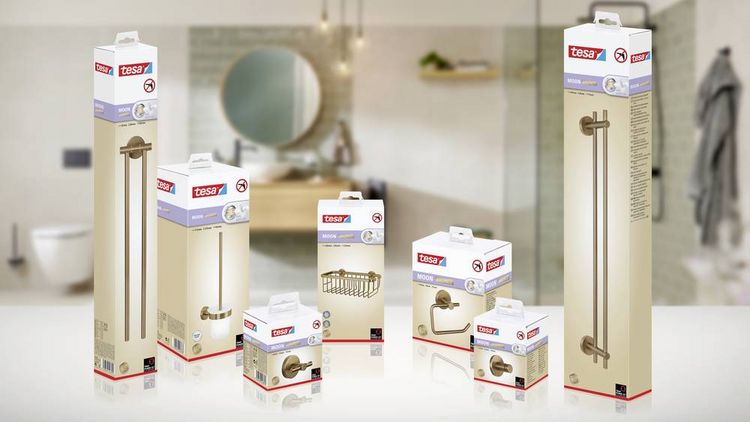 Produktbild: Tesa MOON BRONZE Handtuchhaken Klebstoff Metall
