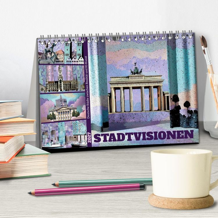 Produktbild: Stadtvisionen (Tischkalender 2027 DIN A5 quer), CALVENDO Monatskalender