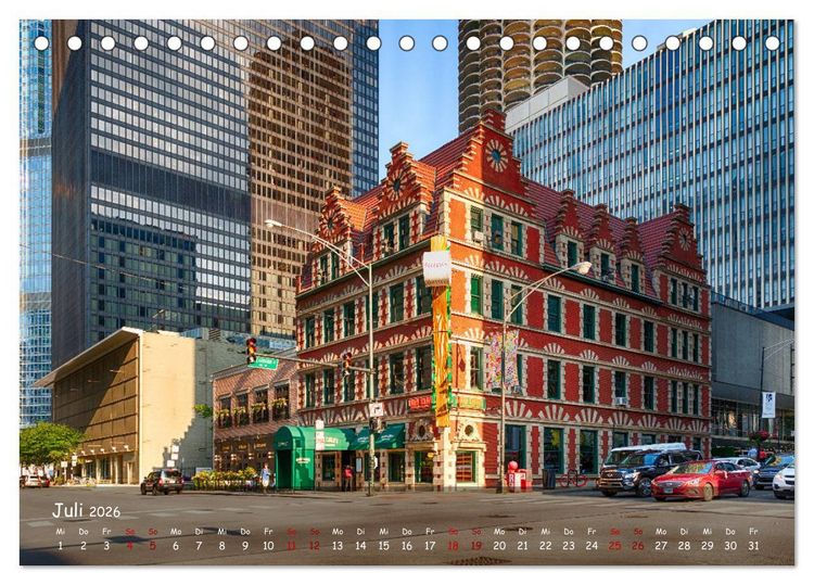 Produktbild: Chicago - Stadt der Ebenen (Tischkalender 2026 DIN A5 quer), CALVENDO Monatskalender