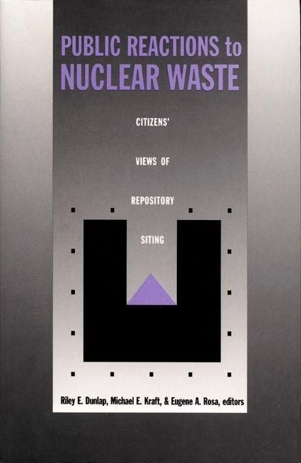 Produktbild: Public Reactions to Nuclear Waste