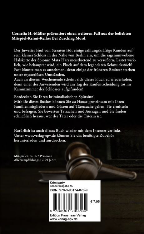 Produktbild: Krimiparty Sonderausgabe 15: Bei Zuschlag Mord